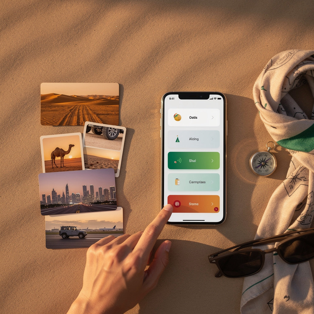 Al Noor Desert Tours premium private safari experience with golden desert landscape and professional guides